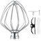 FUNYKICH Wire Whisk Attachment for 4.5/5 QT Tilt Head Stand Mixer for KitchenAid, Kitchenaid Accessories Whisk Attachment Accessory with Storage Accessories and Cable Organizer