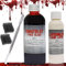 Kunstblut, Kunstblut Filmblut Blut 100ml+Latexmilch, Kunstblut Halloween, Spezialeffekt Auswaschbar Fake Blood Flüssiges Latex mit Make-up Schwamm und Spatel, TheaterBlut für Horror Effekte