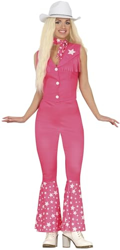 FIESTAS GUIRCA | Rosa Cowgirl Kostüm für Damen - Weste, Hose und Halstuch - Western und Wilder Westen Kostüme für Halloween, Karneval und Kostümpartys