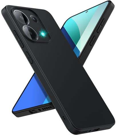 SineOrdo Funda Xiaomi Redmi Note 13 4G Case,Carcasa Xiaomi Redmi Note 13 4G Funda Móvil Ultrafina Suave Silicona TPU Cover Resistente - Negra