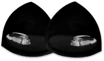 BRELESE Discreet Sticky Bra Inserts | Self-Adhesive | Both-Sides Sticky | Reusable Sticky Discreet Pads for Bikini Top | Sports Bra | Wedding Dress Bra | Discreet Boost Inserts (BLACK, C-D)