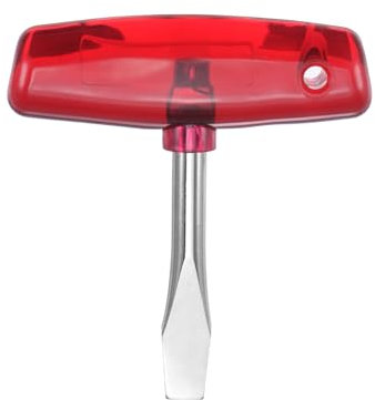 QUARKZMAN Cacciavite Testa Piatta Manico T 10mm Facile da Usare, Manico Ergonomico, Cacciavite Testa Piatta Fessura, Manico Abs per Set Cinematografici, Rosso