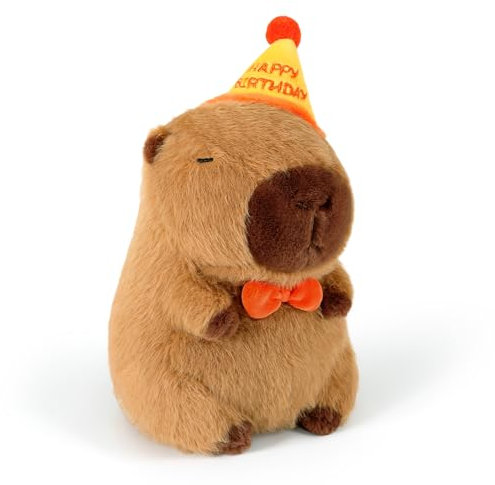 shownicer Plüschtier Capybara Kuscheltier Stofftier Kawaii Capybara Plüsch Kissen Spielzeug Wurfkissen Geschenk für Kinder Mädchen 3+ Jahre (Geburtstag, 35cm)