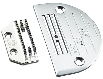 Blooy - Standard Needle Plate & Feed Dog Kit Fits JUKI Brother Singer Jack Industrial Lockstitch Sewing Machines E16, E18, E20, E22, E24, E26 (E20+18T)