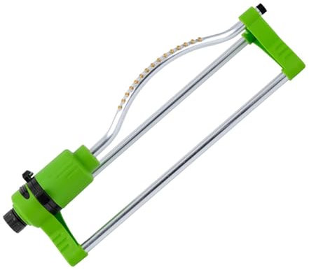 Oscillating Sprinkler Lawn Sprinkler Water Sprinkler with 17 Hole Nozzles Adjustable Control for Yard Garden Lawn Water Saving Garden