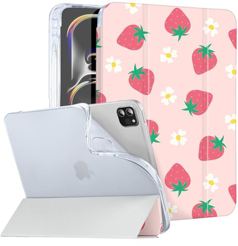 Vozehui Custodia per iPad Pro 11 pollici, custodia per iPad Pro 11 (M4 5a generazione) con portamatite, supporto magnetico sottile rimovibile, cover posteriore rigida per iPad Pro 2024 11 pollici,