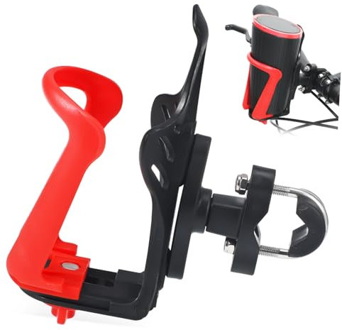 BESPORTBLE Portavasos de agua para motocicleta accesorios para motos gadgets soporte para botella de agua para bicicleta carro doble portabotellas de motocicleta portavasos de motocicleta PU
