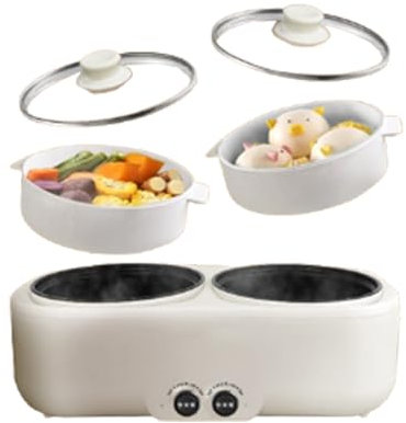 Olla arrocera de baño maría, olla eléctrica pequeña multifunción, olla eléctrica doméstica para cocinar y cocinar al vapor,B