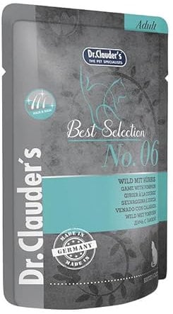 Dr. Clauder's Best Selection Adult No. 6 Wild mit Kürbis Pouch | 16 x 85 g