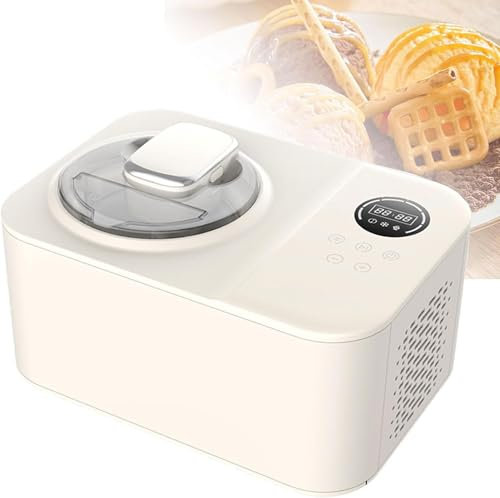 Macchina Per Gelato Doppia Con Capacità Di 1,2 L, Gelatiera Autocongelante, Display LCD, Preparazione Rapida In 30 Minuti, Fodera Lavabile Rimovibile, Per Yogurt Gelato, Gelato, Sorbetto Per Bambini