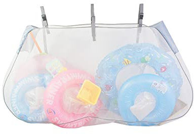 HAOHIZE Pool-Spielzeug-Aufbewahrung, Schwarze hängende Pool-Schwimm-Aufbewahrungstasche, Polyester-Pool-Spielzeug-Aufbewahrungsnetz, Strand-Pool-Zubehör,