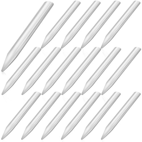 16 Pieces Stainless Steel Lab Spatula,6 Inch Metal Lab Scoop Spatula with Rounded Pointed Ends Bead Scoop for Transferring Scooping Mixing Powders Pastes Classrooms Laboratory Tool