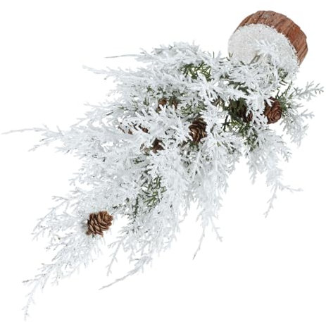 ANDRESLAD 1 Pc Albero Di Neve Che Cade Simulato Decorazioni Natalizie Alberi Luci Per Esterni Natale Fiocco Di Neve Mini Addobbi Natalizi Ornamento Fluviale Nevicare Bianca Di Legno