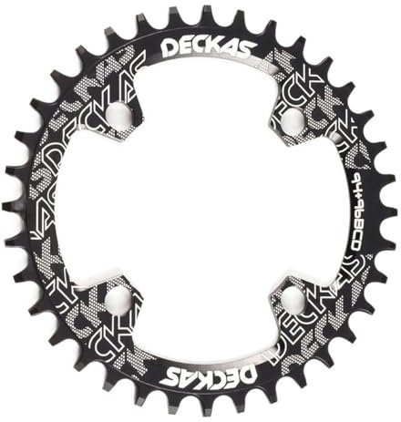 CaFfen Platos para Bicicletas Rueda de Cadena de Bicicleta 94 + 96 BCD Redonda/Ovalada 32T 34T 36T 38T Plato de Bicicleta MTB Plato Ovalado 32 MTB(32T,9496bcd Round Black)