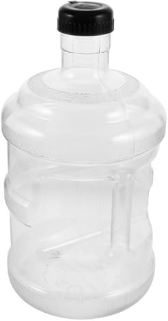 iplusmile Botella de Mineral Asa Jarra de Plástico Reutilizable para Acampar Gimnasio y Transparente y Boca Ancha