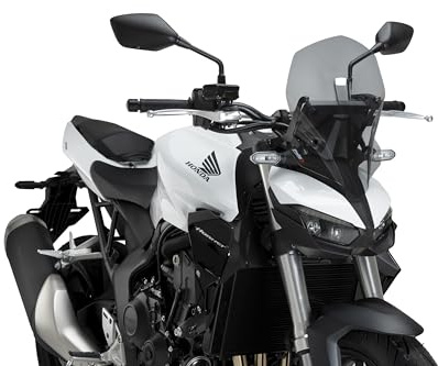 Puig 22382H New Generation Touring; naked aerodynamic windscreen; made of high-impact PMMA; rounded edge and TÜV approval; better wind protection, Smoke