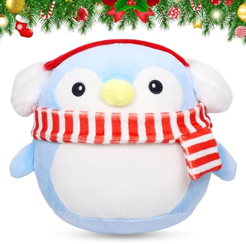 Hendpock Pinguin Plüschtiere, 22cm Kuscheltier Weihnachten, Weiches Plüschtier, Gefüllte Plüschpuppe für Weihnachten Dekoration