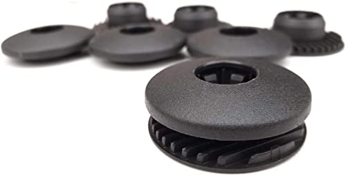 Fußmatten Befestigung für Volvo PKW (4-teilig, Schwarz) Automatten Halter Clips Ösen Rund Set