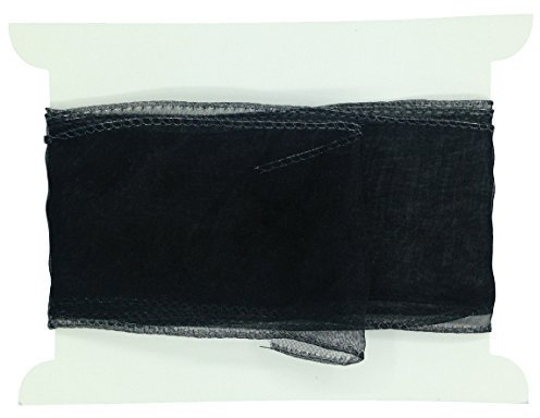 Truly Madly Deeply Black 60mm Wide x 2 Metres Long Wired Organza Ribbon. Great for Birthday Decoration, Gift wrap, Christmas Ribbon, Wreath Making Supplies, DIY Crafting