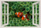 Unified Distribution Ornger Clownfisch Nemo - Wandtattoo mit 3D Effekt, Aufkleber für Wände und Türen Größe: 92x61 cm, Stil: Fenster