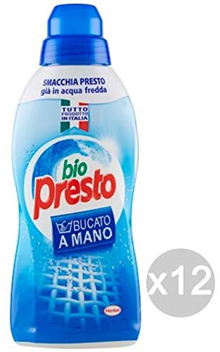 Set 12 BIO PRESTO Bucato Liquido Ml 750 Detersivo Lavatrice E Bucato