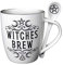 Alchemy Gothic Ensemble tasse et cuillère Witches Brew Blanc/Noir