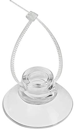 Uniclife 20 Pack Aquarium Suction Cups and 40 Pieces Adjustable Zip Ties Cables Set Fish Tank Tools for Binding Moss Holding Airline Tubing Decorations Shrimp Nests and Reptile Hammocks