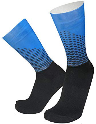 BLOMDE Calzini Ciclismo Calze Da Ciclismo A Compressione Antiscivolo In Silicone Sportivo Senza Cuciture-Blu_Da 39 A 45