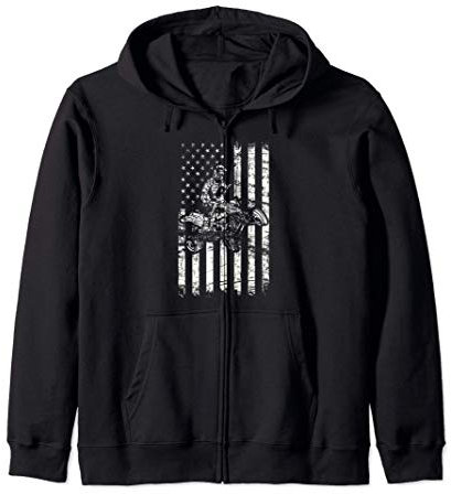 Drapeau américain Cool Quad Four Wheeler ATV Bike Offroad Sweat à Capuche