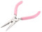 SUNNYCLUE 5 Inch Long Chain Nose Pliers with Serrated Jaws Mini Precision Pliers Side Cutting Plier Pink Jewellery Plier for Jewellery Making Beading Wire Wrapping DIY Craft Hobby Projects Supplies