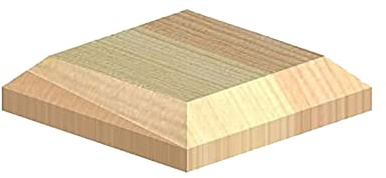 Just The Job Supplies Wooden Post Finial - Treated Pine - Acorn or Ball 50 75 100mm Brown or Green Cap (120mm x 120mm Cap)