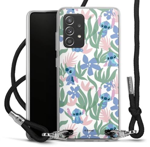 Carry Case kompatibel mit Samsung Galaxy A52s 5G Hülle mit Band Handykette zum Umhängen schwarz Lilo & Stitch Offizielles Lizenzprodukt Disney