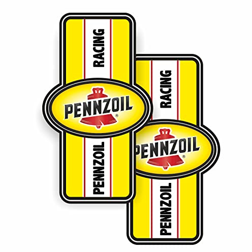 cut-it folientechnik & design 2X Gasoline Aufkleber 10x5cm Kult Sticker Pennzoil Auto USA Hotrod Tuning Oldschool Muscle Car Oldtimer Youngtimer Rally Garage Man Cave