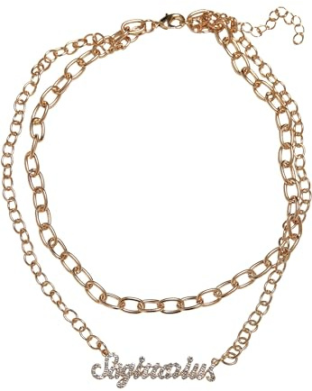 Urban Classics Unisex Diamond Zodiac Golden Necklace