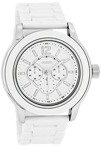 Oozoo Damenuhr mit Kunststoffband 43 MM Weiß/Weiß C4940