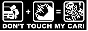 TOU-ch Aufkleber Auto Don't Reflektierendes Glas My Stick Car Home Decor Autoaufkleber Compatible with Motorhaube (H, One Size)
