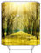 EHOMERY Duschvorhang Für Duschkabine Duschrollo Vintage Herbstblätter Duschvorhang Klammer Duschrollo Wandmontage Polyester Rostfreie Ösen Und 12 Hakenringe, 120X180Cm
