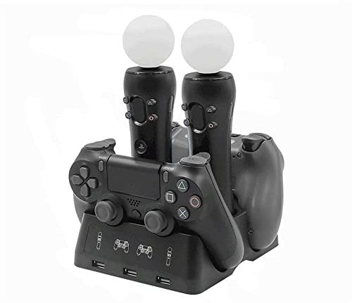Aoyygg Charging Dock for PS4/for PS MOVE/for PS VR Controller, Controllers Charger Stand VR Game Accessories Handle Charger