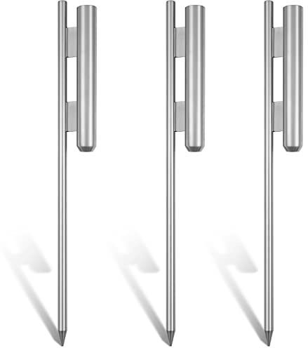 Shimeyao 3 Stück 58,9 cm Flaggenspieß Heavy Duty Erdspieß für Swooper Metall Feder Fahnenmast für Garten Rasen Swooper Flutter Fahnenstangen