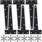 Antfly 6 Stück T-förmige Scharniere, Türscharnier, Gartentor Scharnier, Tür Scheunentore Scharniere, Klappbar Schaniere zum Gartentüren, Schuppentür, Scheunentore (6 Zoll)