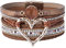Lederarmband Damen Leder Wickelarmbänder Baum des Lebens Armband mit Magnetverschluss aus Edelstah Bracelet für Frauen & Mädchen (Braun)