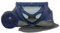 Deryan Kleinkind Reisebett mit Matratze ab Geburt bis 4,5 Jahre - Pop Up Kleinkindbett Babyzelt in 2 Sekunden aufgestellt - inkl. Moskitonetz & Reisetasche - 136x84x62cm (Navy)