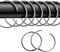 20 Stück gardinenringe zum öffnen,50mm Gardinenringe Vorhangringe,Rundringe Vorhang Clips Duschvorhang Metallklammern für Vorhänge und Gardinenstangen（silbrig）