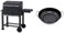 tepro Holzkohlegrill Grillwagen Toronto Click, Grillfläche: ca. 56 x 41,5 cm & Grillzubehör Gemüsewok mit Antihaftbeschichtung, Durchmesser ca. 28 cm