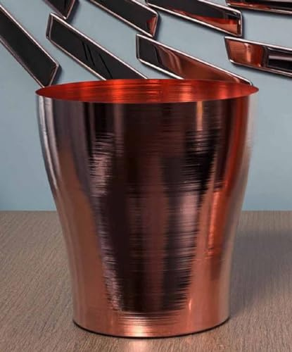 Casa Padrino Luxus Kupfer Champagnerkühler Ø 18 x H. 19 cm - Runder Weinkühler - Sektkühler - Gastronomie Accessoires - Restaurant Accessoires - Hotel Accessoires - Luxus Kollektion