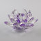 BBTISG Kristall Lotus Blume Kerzenhalter, Lila Bunter Kristall Lotus Flower Teelicht Kerzenhalter Lotus Kristall Kerzenhalter Kristallglas Kerzenhalter Lotus Blume Schale Kristall Lotus Blume