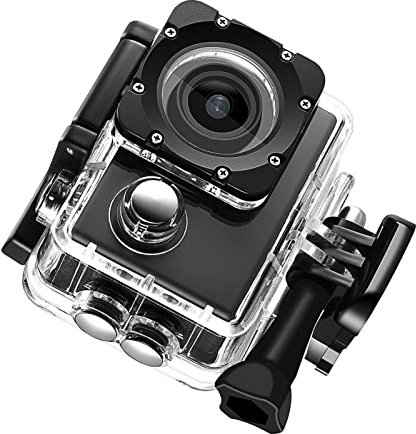 Unterwasserkamera, K1080HD 12 MP Unterwasser-wasserdichte Videokamera, Outdoor-Bike, Tauchen, Sport-Action-Kamera (Weiß)