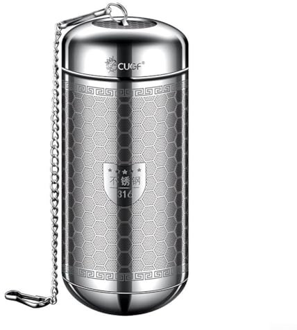 Zoegneer Tee-Ei, Teeabfluss, Edelstahl, Teebereiter, Teegeschmack, Gewürzkugel-Filter, unverzichtbar zum Aufbrühen von Tee und Kräutern (S)