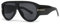 OSAGAMA Vintage Übergroße Sonnenbrille Ovale Pilot Brille Oversized Sunglasses für Damen Herren Schwarz (Schwarz)