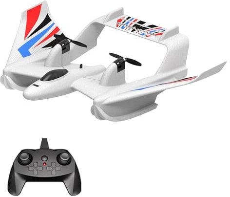 Goolsky Avion Télécommandé, Avion RC 3 en 1, Eau, Terre, air, Avion télécommandé 2,4 GHz, Gyroscope EPP, Drone télécommandé, Conception de traîneau Volant
